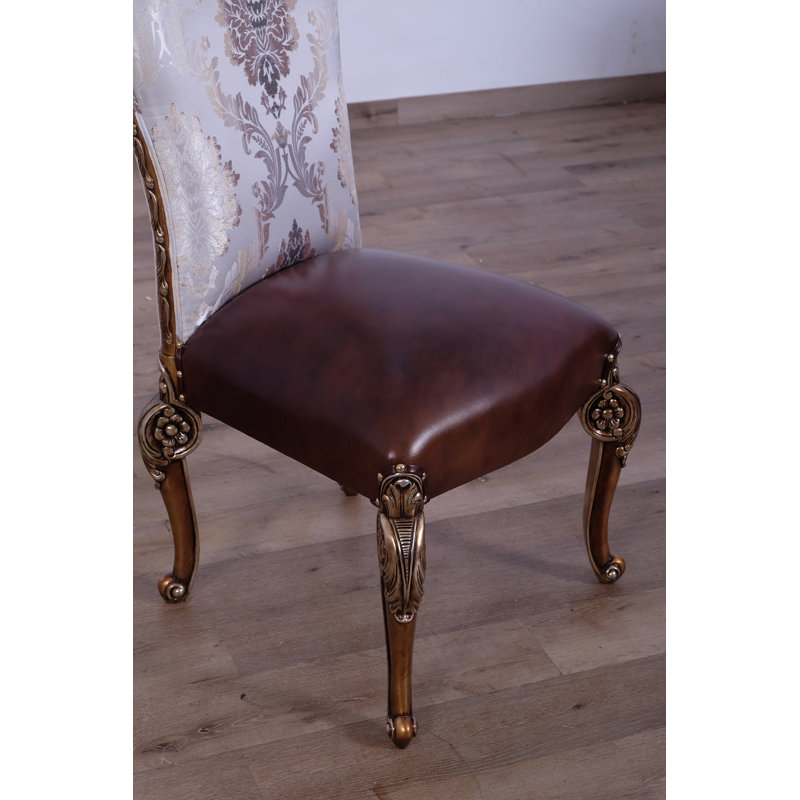 Leather Dining Chair, Parisian Bronze