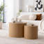 Ensemble de 2 tables basses gigognes rondes en bois-858581544