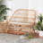 Nancee 44.9'' Rattan Round Arm Loveseat with Reversible Cushions