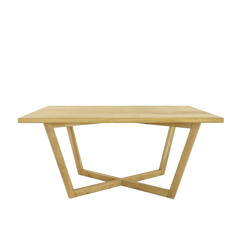 Kanosh Oak Solid Wood Dining Table, Natural Oil, 75cm H x 140cm L x 90cm W