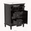 Meuble-lavabo autoportant de 24 po avec comptoir d'évier, armoire en bois massif et panneau de fibres à densité moyenne avec 1 tiroir rabattable et 2 tiroirs, tablette réglable, noir-738906869
