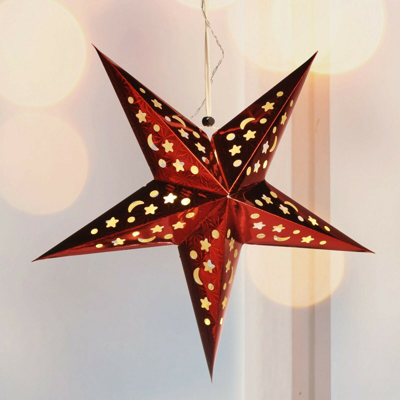LED Lighted Window Décor, Red
