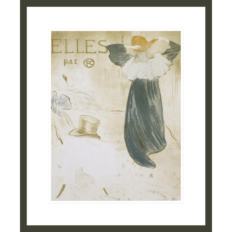 Frontispice de la série Elles par Henri de Toulouse-Lautrec - Impression sur toile, H 21,47 po x l 17,75 po