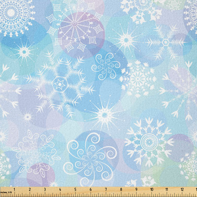 Fabric sold by the meter, bokeh style circles, multi -colored, 1 meter