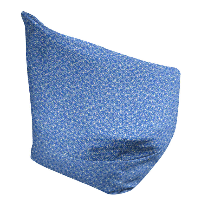 Sac de pois Leffel, H 27 po x l 30 po x P 25 po, Pouf fauteuil, Bleuet