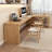 Burlywood L shaped desk,corner desk with Solid Wood-106239368-106239369