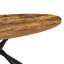 Modern Oval Dining Table with Wood Top and Black X-Leg Metal Base-46181067
