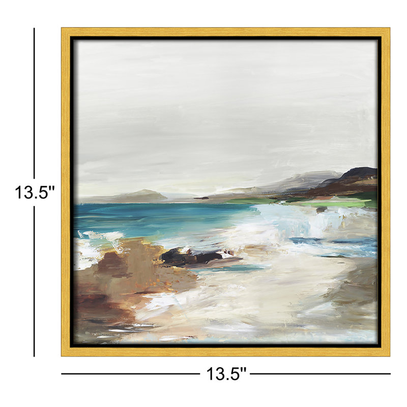 «Edan Calm Lake II» par Allison Pearce, reproduction sur toile flottante, H 13,5 po x l 13,5 po, Cadre doré
