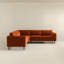 Canapé modulaire de coin orange brûlé Amber