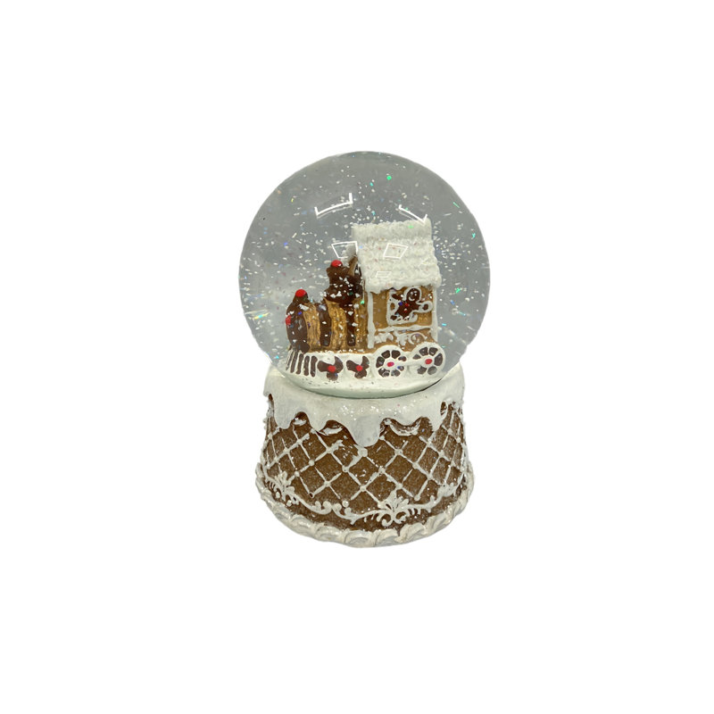 Gingerbread Lane Train Snow Globe