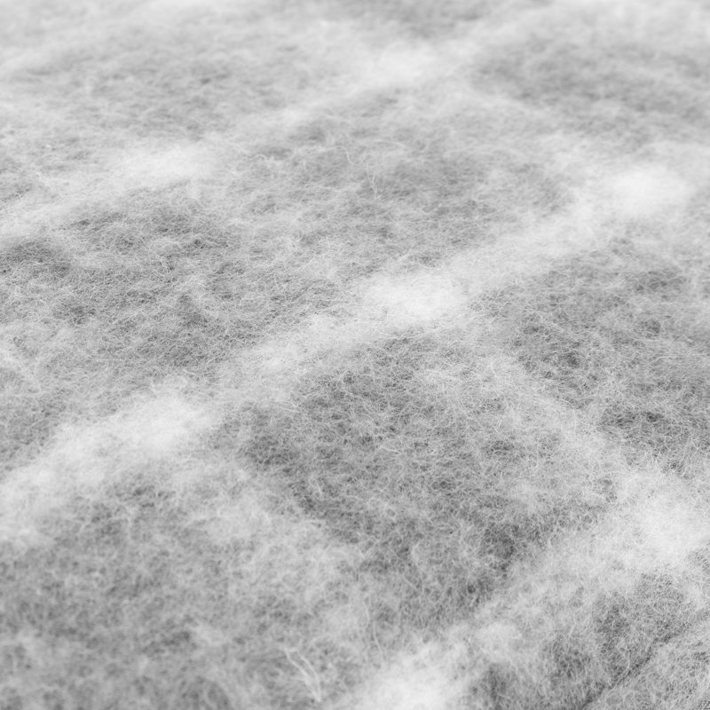 Yarrow Check Square Cushion Cover, Flint Grey