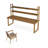 86.61" Burlywood Rectangular Solid Wood Office Sets