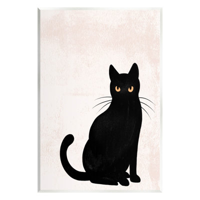 «Halloween Black Cat Silhouette» par Jo Taylor - impression sans cadre sur panneau de fibres à densité moyenne