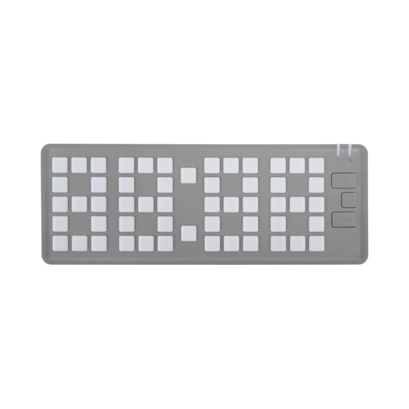 ABS Electric Alarm Tabletop Clock, Grey