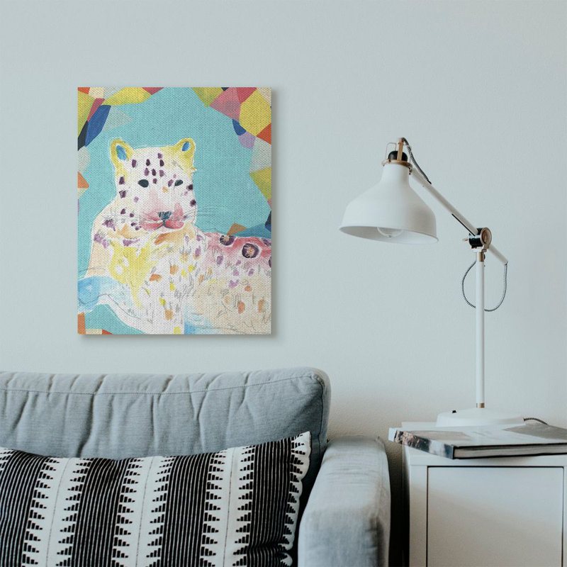 Décoration murale large pour enfant abstract leopard Corbally, Toile tendue, H 30 po x l 24 po x P 1,5 po