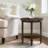 Round End Table with Shelf