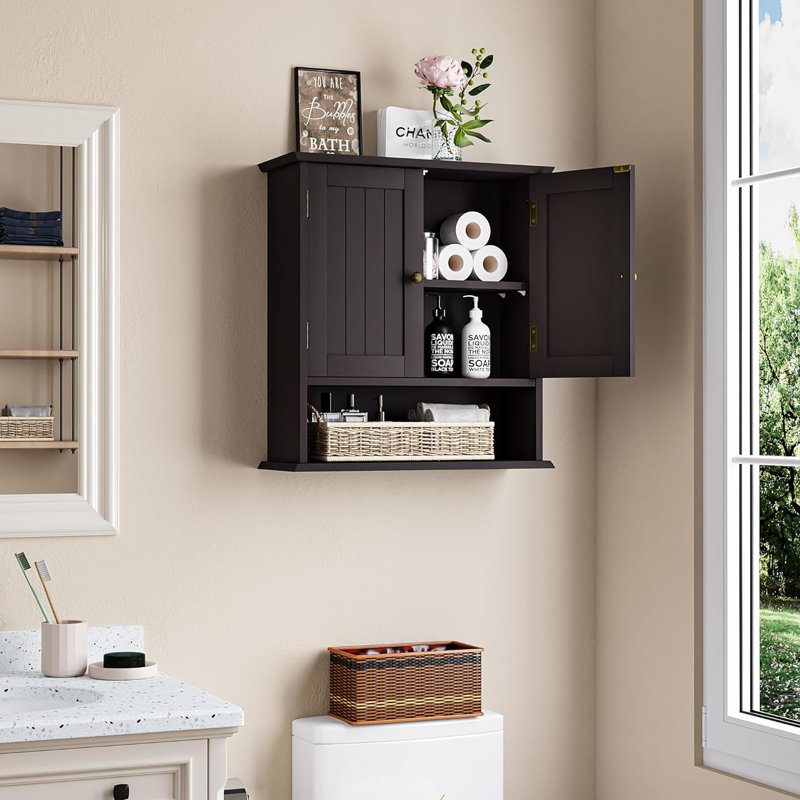 Derrel Bathroom Cabinet, Brown