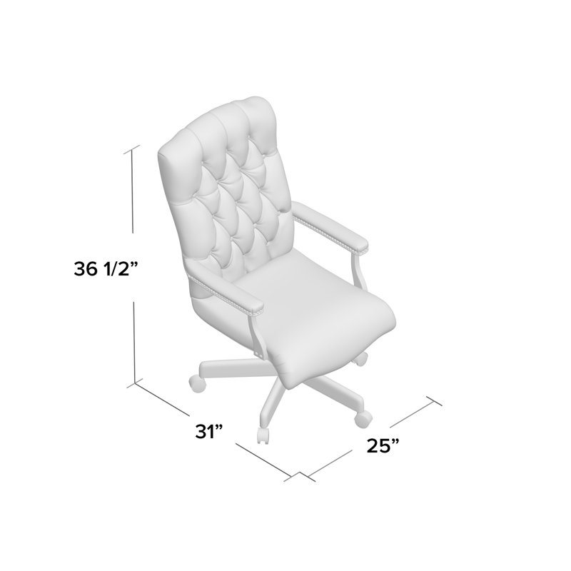 Stanford Swivel Executive Chair, Bark (8789 06), Walnut, Aged Bronze