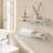 Keyarra Glass and Stainless Steel Floating Shelf (2-Piece)-354917734