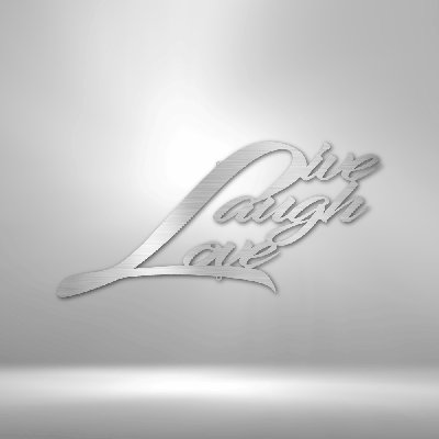 Décoration murale en métal Live Laugh Love