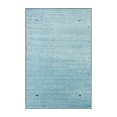 Tapis contemporain bleu