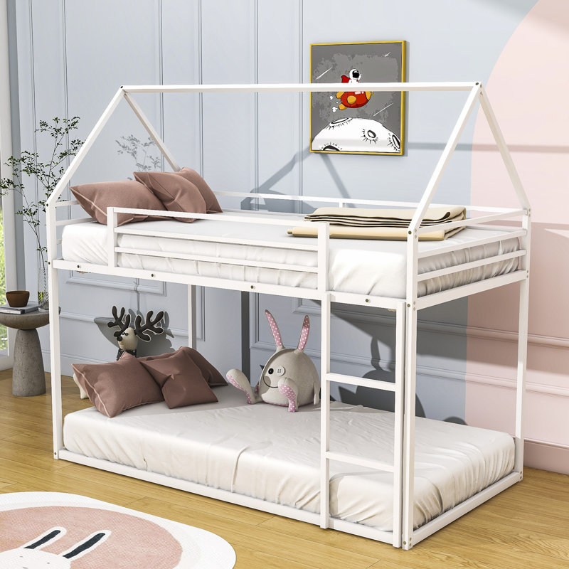 Burnhill Kids Twin Over Twin Bunk Bed, White