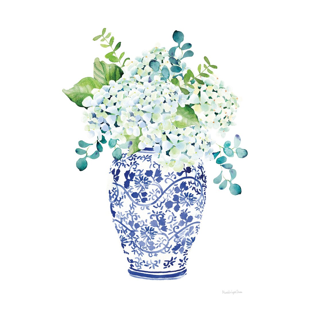 Leinwandbild Chinoiserie Hydrangea II von Mercedes Lopez Charro