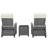 Outdoor Rattan Two-Person Combination With Coffee Table, Adjustable, Suitable For Courtyard, Swimming Pool, Balcony