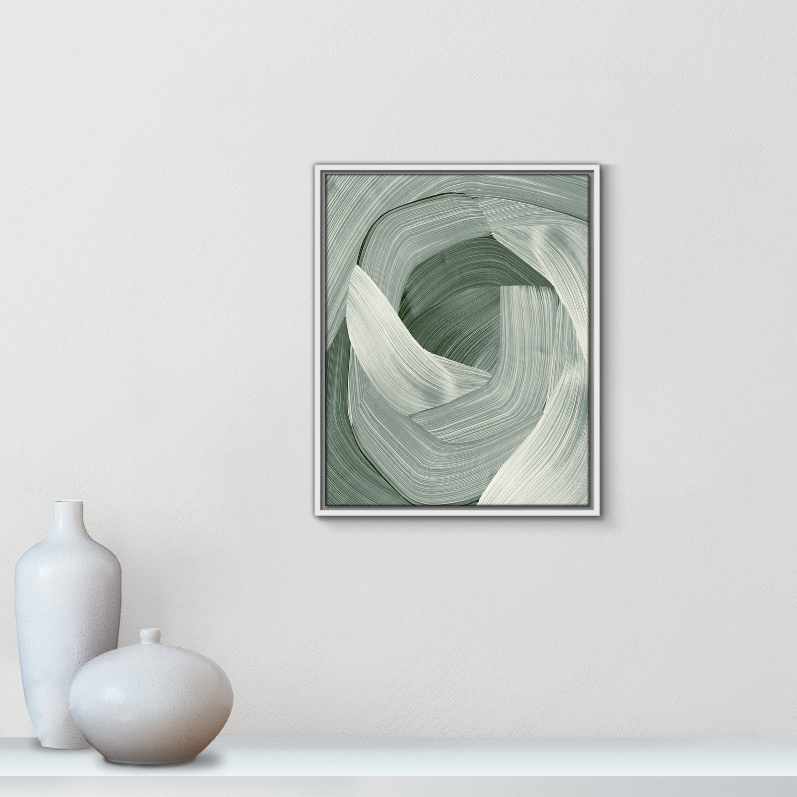 Wyn "Enriched Emerald" Print, 21.5" H x 17.5" W, White