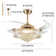 Houstyn Dimmable Crystal Ceiling Fan with LED Lights and Remote Control