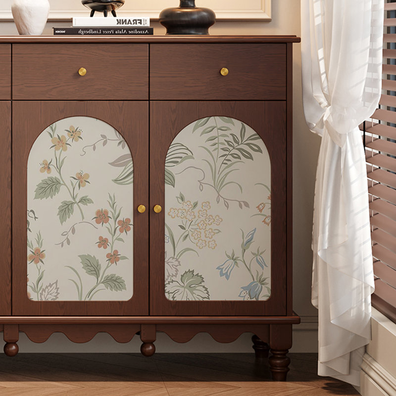 Armoire d'entrée en bois massif avec tiroirs