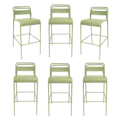 Extérieur 6, fer avec craquelage mat lisse, pour entretenir, tabourets à lattes sérénité, chaises de style lattes
