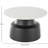 Izabellah Metal Pedestal Black Coffee Table with Faux White Marble Top
