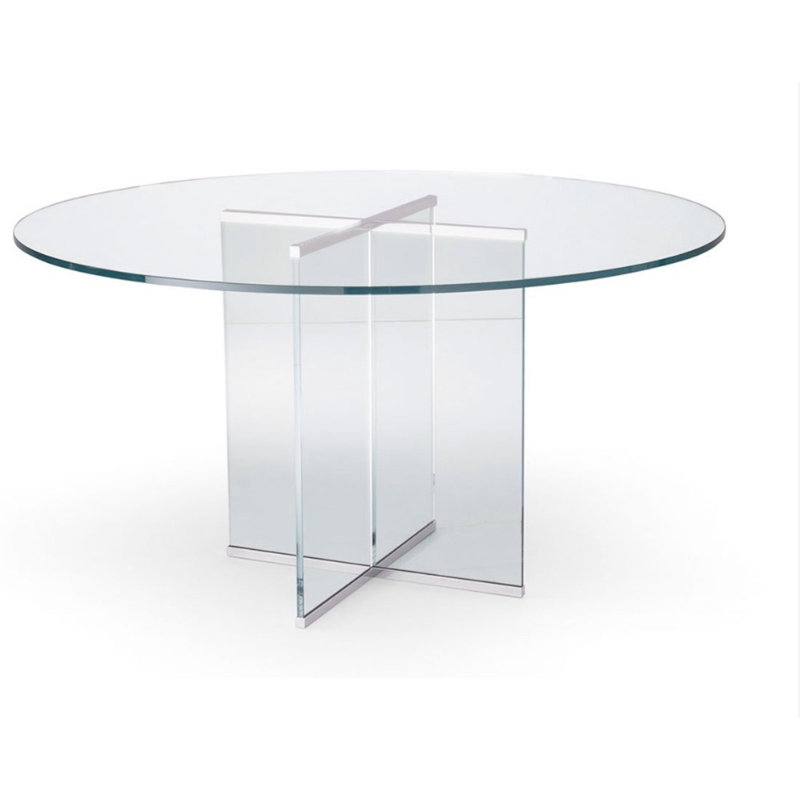 Round Glass Top Dining Table