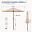 3m Large Paraso With UV, Garden Sun Shade Canopy Patio With Crank Tilt, Outdoor Umbrella  -1788396166