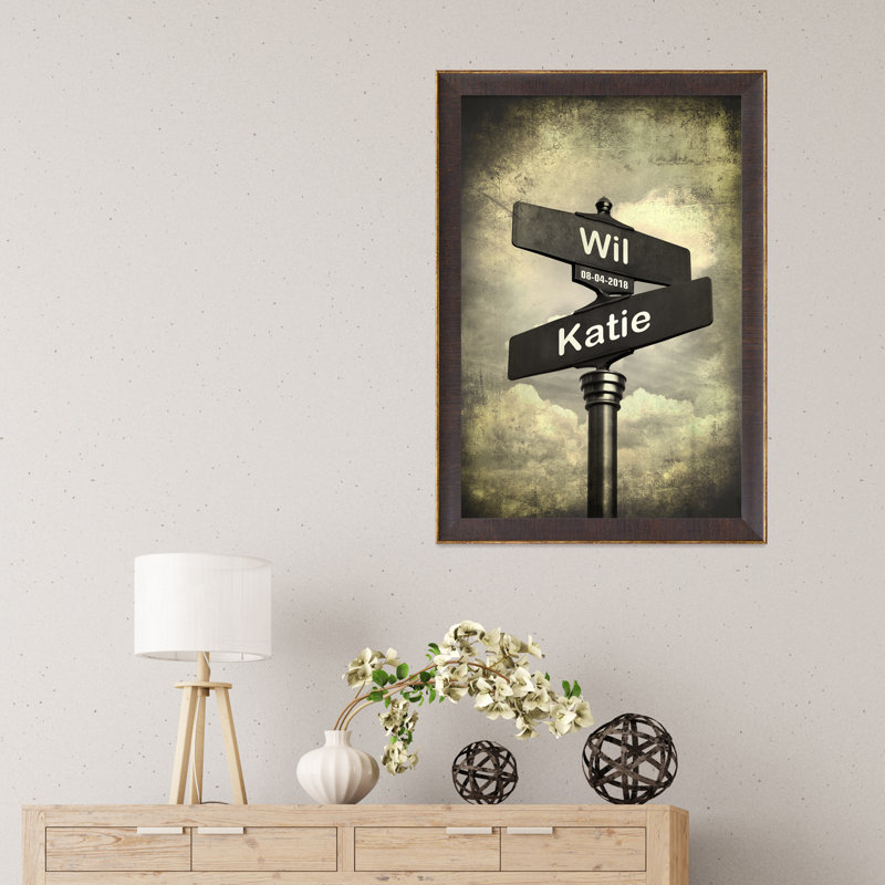 Impression sur toile Lovers Crossroads - Cadeaux personnalisés pour l'anniversaire de mariage., H 24 po x l 16 po, Oui