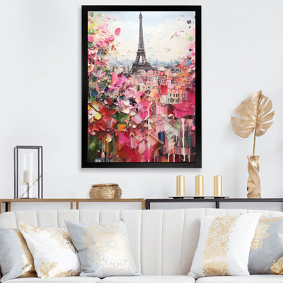Paris In Bloom, collage rétro sur toile
