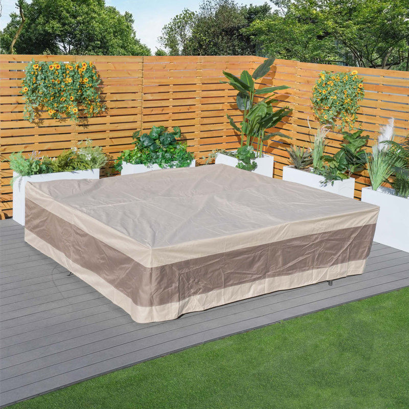 Outdoor Patio Sofa Cover, 28" H x 91" W x 91" D