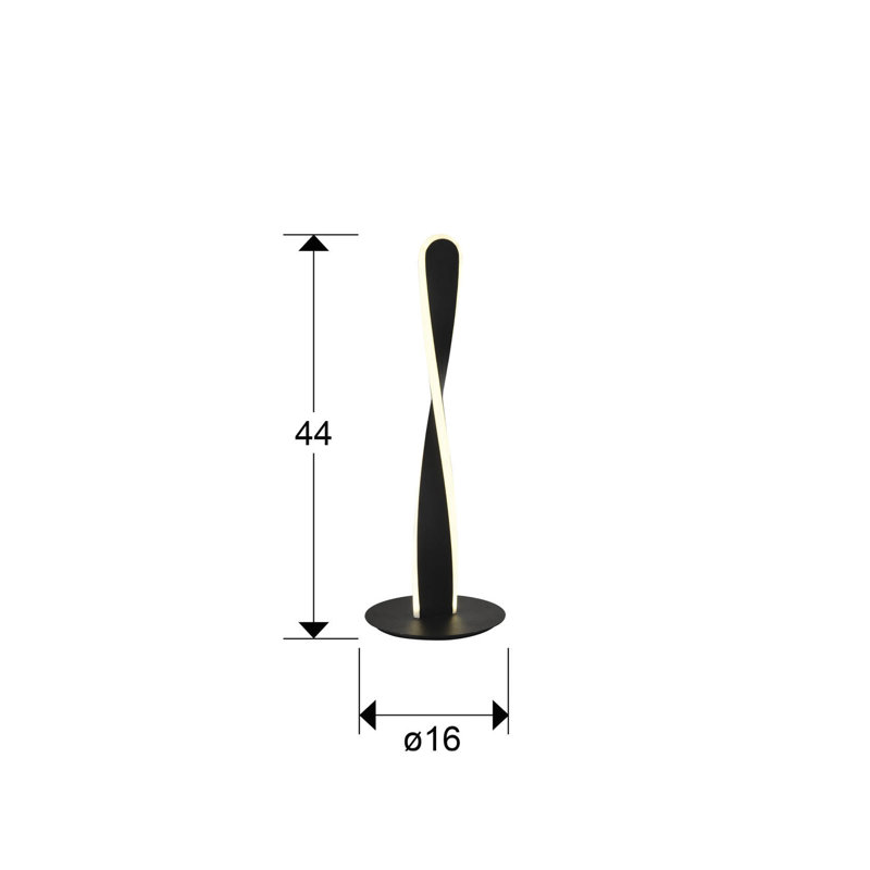 Darnesha Metal Novelty Lamp, Black
