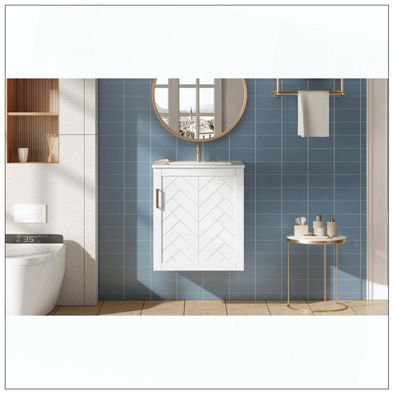 Armoire de salle de bain murale moderne à fermeture en douceur, Blanc