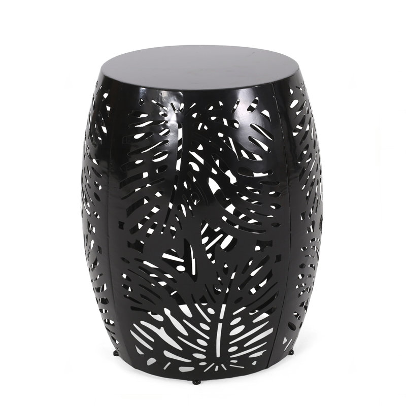 Metal End Table, Black