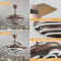 Elfred 42'' Modern DIY Shape Ceiling Fan with Lights, 6-Speed DC Motor Dimmable LED Ceiling Fan