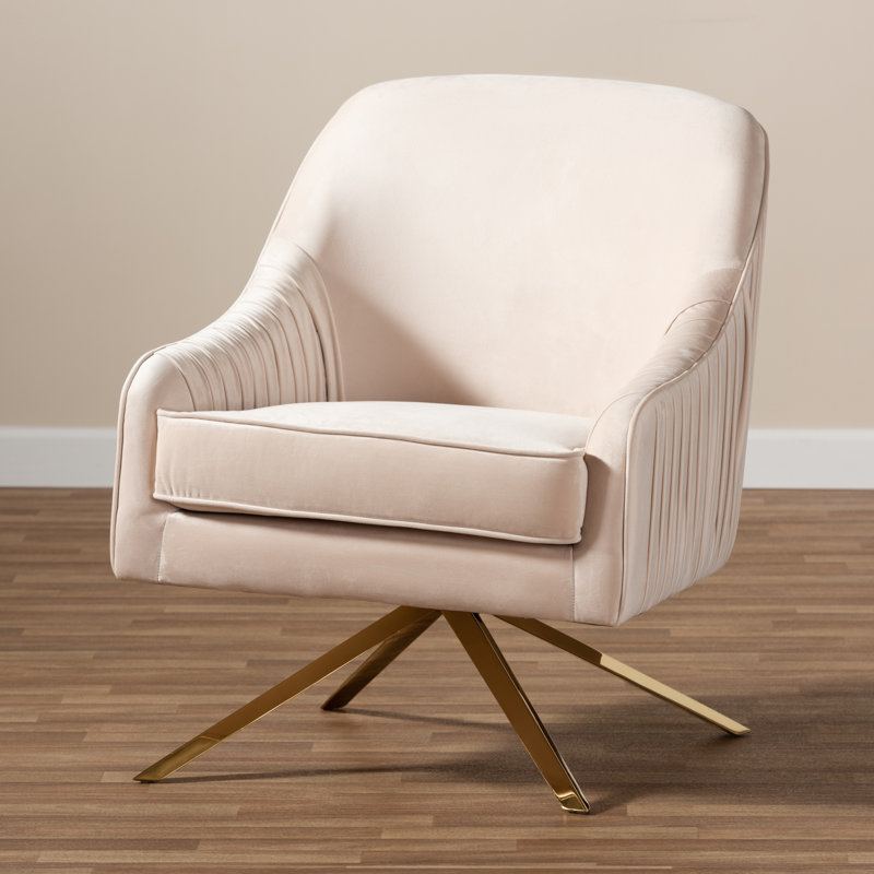 Upholstered Armchair, Light Beige