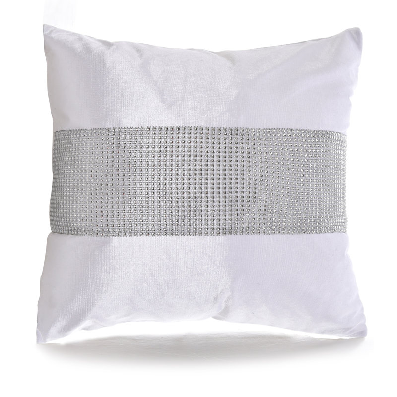 Addrienne Square Cushion Cover, White