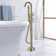 2 Handle Floor Clawfoot Tub Faucet with Diverter