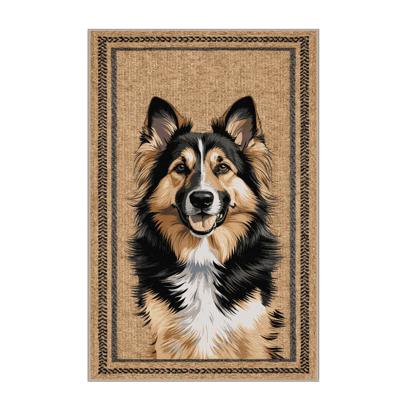  Tapis lavable pour berger de l'Europe de l'Est, Rectangulaire 2 pi x 3 pi