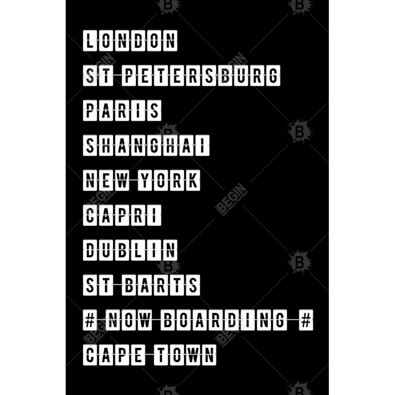 "Table des grandes villes" sur toile