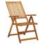  Ensemble repas d'extérieur brun moyen en bois d'acacia massif pliable