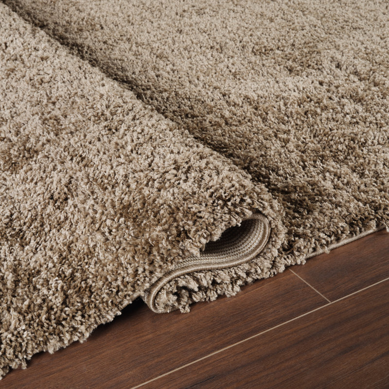 Hanzo Power Loom Shag Area Rug, Rectangle 4'3" x 6'