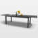 116 in. x 35.4 in. 10-Person Extra Large Extendable Rectangular Aluminum Outdoor Dining Table with Umbrella Hole